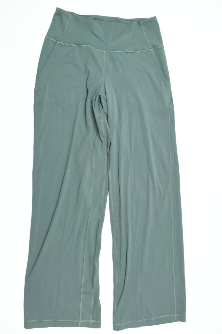 Lululemon Align High-Rise Wide Leg Leggings Womens 10 Green Pull-On Stretch